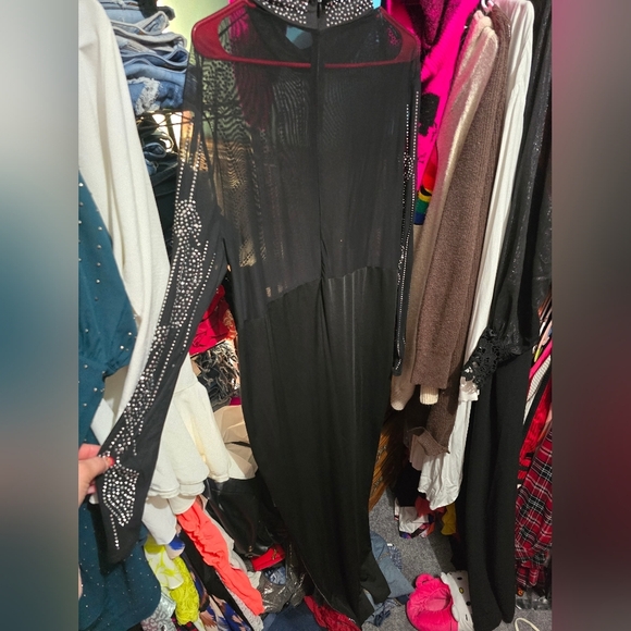 🍁🍂NWT FOREVER 21 3X  Rhinestone Mesh Jumpsuit - Picture 7 of 8
